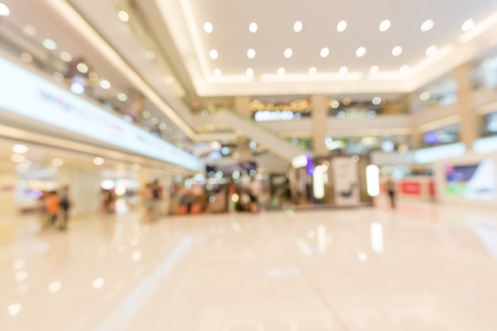 Bokeh shopping mall backgroundの写真素材