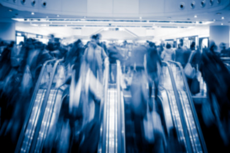 Bokeh shopping mall backgroundの写真素材