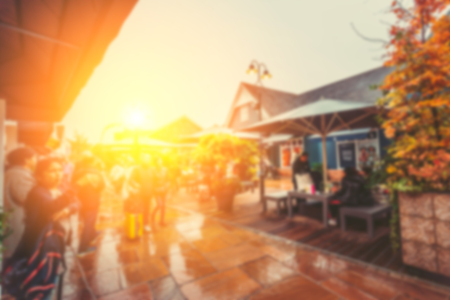 Bokeh shopping mall backgroundの写真素材