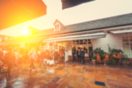 Bokeh shopping mall background