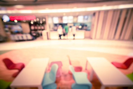 Bokeh shopping mall backgroundの写真素材