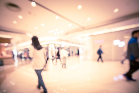 Bokeh shopping mall backgroundの写真素材