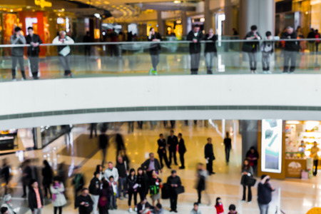 Bokeh shopping mall backgroundの写真素材