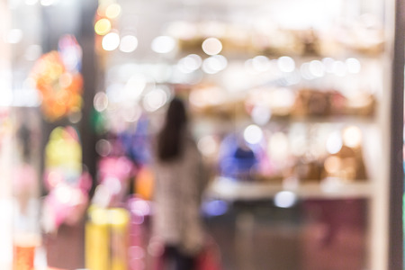 Bokeh shopping mall background