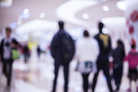 Bokeh shopping mall backgroundの写真素材