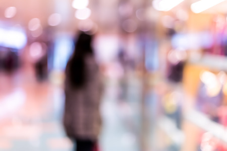 Bokeh shopping mall backgroundの写真素材
