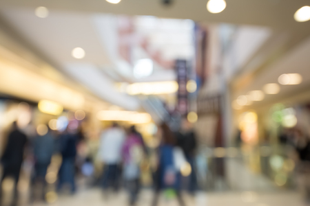Bokeh shopping mall backgroundの写真素材