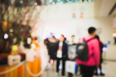 Bokeh shopping mall backgroundの写真素材