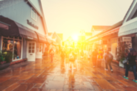 Bokeh shopping mall backgroundの写真素材