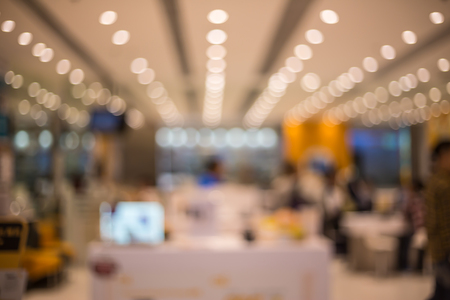 Bokeh shopping mall backgroundの写真素材
