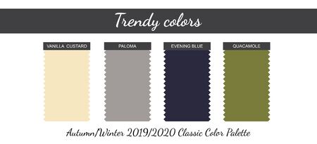 Classical neutral colors palette. Autumn Winter 2019 2020. Vector illustration.のイラスト素材