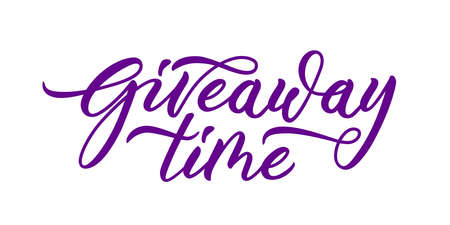 Giveaway time - modern calligraphic inscription template for banner, poster, flyer or web. Vector typography.のイラスト素材