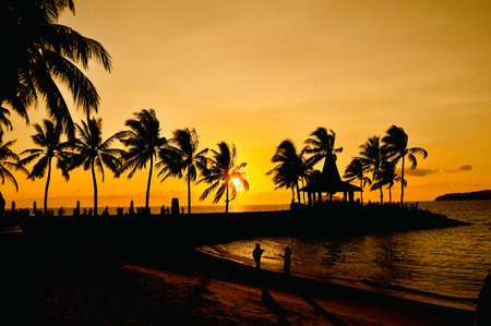 People on the beachの写真素材