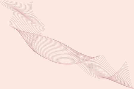 Pink wavy lines abstract background vector for wallpaper, web design.のイラスト素材