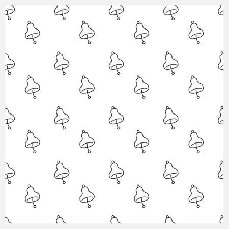 Hand drawn bell seamless pattern for Christmas holiday, print, greeting card, wallpaper.のイラスト素材