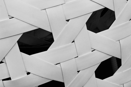 Weave Pattern of White Stripの写真素材