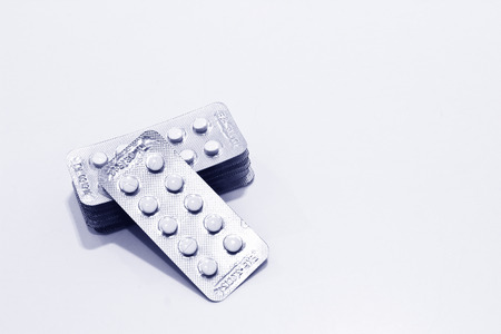 Drugs in package isolated on the white background