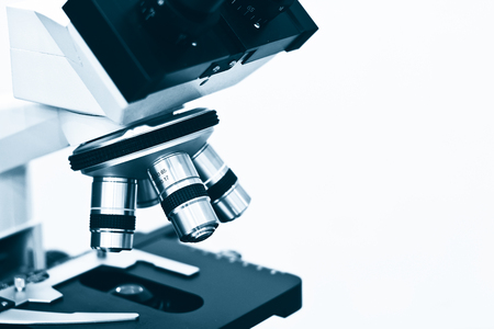 Microscope Isolated on the White Backgroundの写真素材