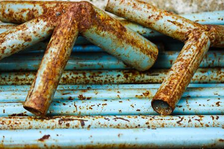 The old rust iron pipe