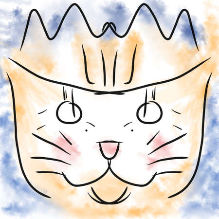 The cat in my imaginationの写真素材