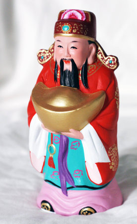 God of wealth sculptureの写真素材