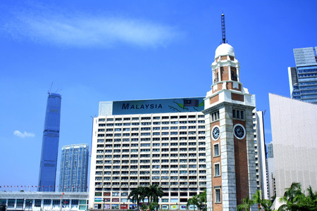 Landscape view with high rise buildings in the city