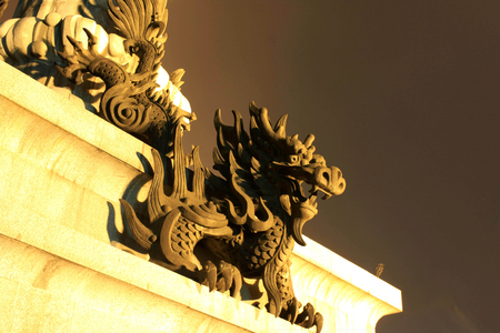Dragon sculptureの写真素材