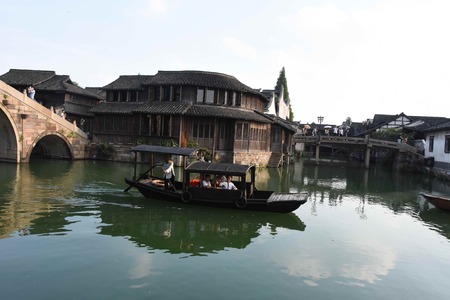 Wuzhen rivers and lakesのeditorial素材