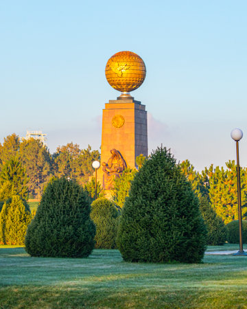 Monument of the independence in Tashkent, Uzbekistanの写真素材