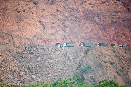 A Mining going on a mountain