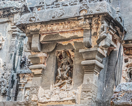 Ellora caves section in Maharashtraの写真素材