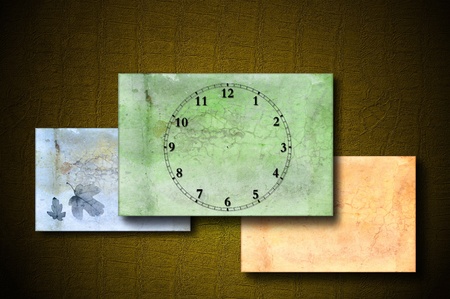 Grunge background with clock faceの写真素材