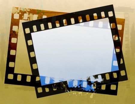 Grunge film strip frameの写真素材