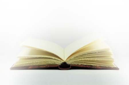 Open book on whiteの写真素材