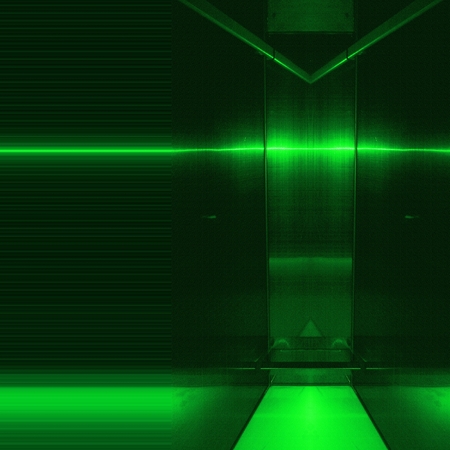 Green aluminum surface. Metallic geometric  texture backgroundの写真素材