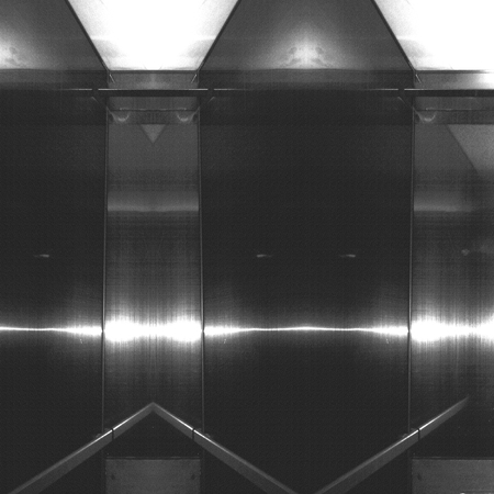 Black and white aluminum surface. Metallic geometric  texture backgroundの写真素材