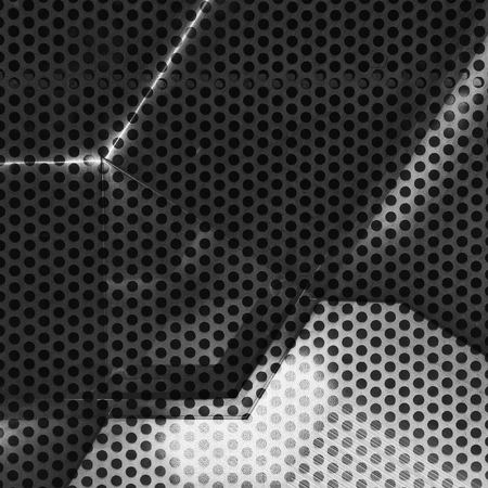 Black and white aluminum surface. Metallic geometric abstract texture background