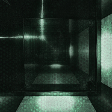 Black and white aluminum surface. Metallic geometric abstract texture backgroundの写真素材