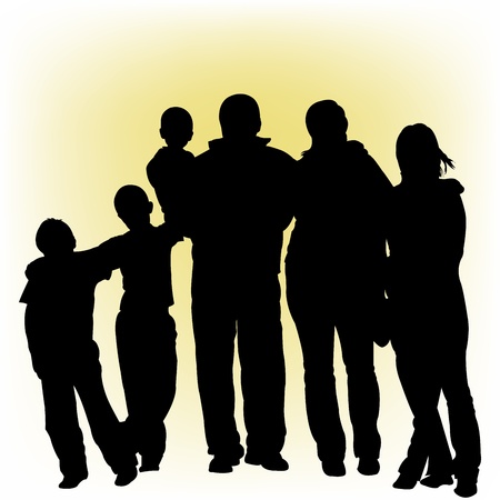 Silhouettes of peopleのイラスト素材