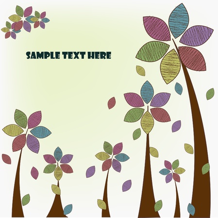 Flowers with colorful petals on a white backgroundのイラスト素材