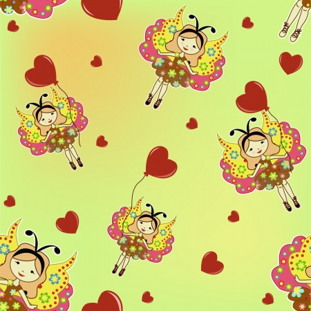 The sample of children s wallpaperのイラスト素材