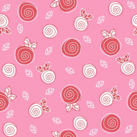 Sample texture with flowers on a pink backgroundのイラスト素材