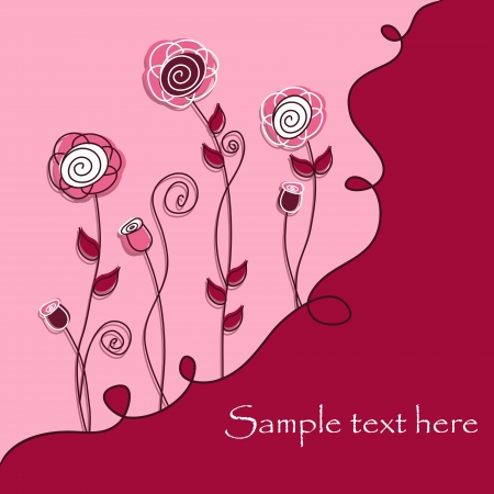Floral background of rosesのイラスト素材