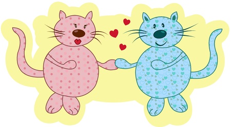 Ridiculous enamoured catsのイラスト素材