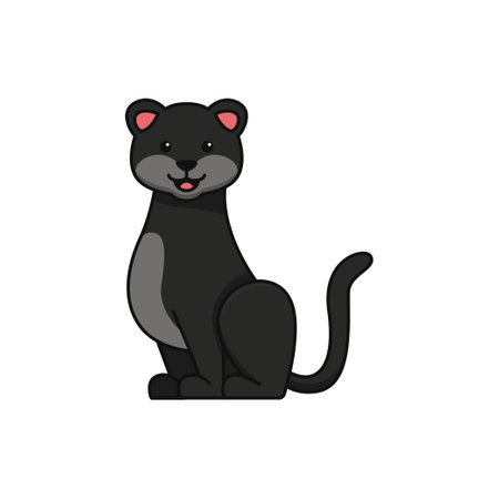 Panther icon. Flat illustration of panther vector icon for web designのイラスト素材