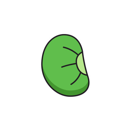 lima beans icon, flat design. Vector illustration on white background.のイラスト素材