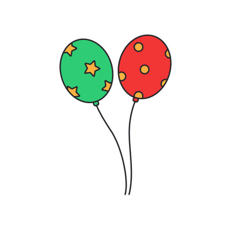 Balloons icon. Flat illustration of balloons vector icon for web designのイラスト素材