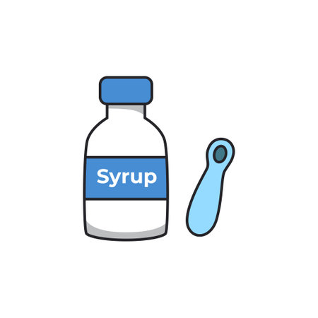 Syrup icon in flat color style.のイラスト素材