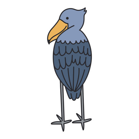 Stork cartoon icon. Bird animal and nature theme. Isolated design. Vector illustrationのイラスト素材