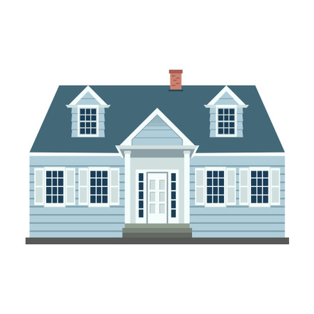 Old house icon. Flat illustration of old house vector icon for webのイラスト素材